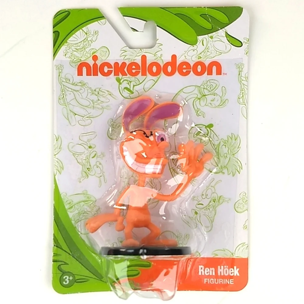 2/$12 Ren Hoek Nickelodeon Figurine On Factory Sealed Retail Card